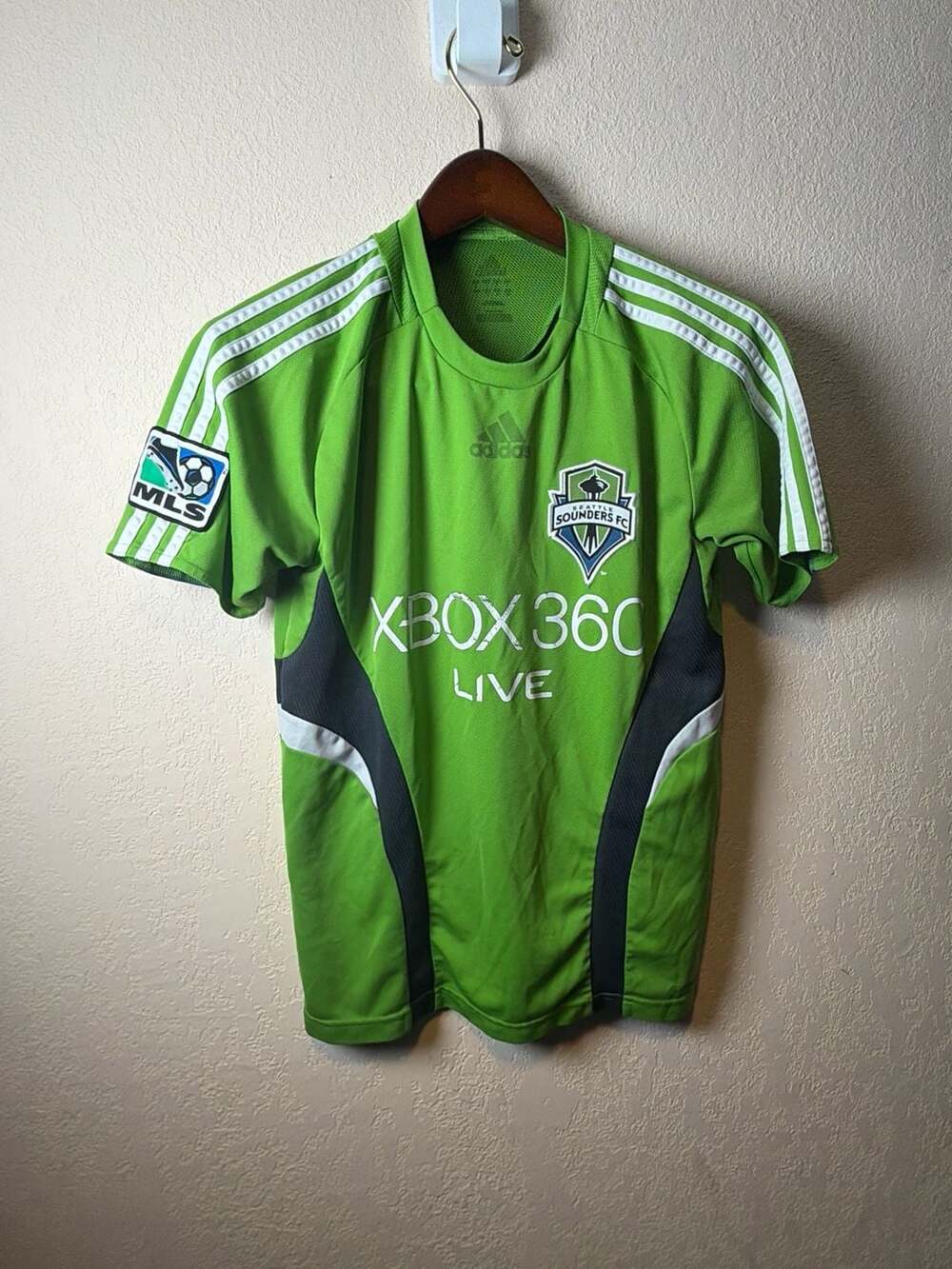 Vintage 2009 Adidas Seattle Sounders FC Xbox 360 Live Home Jersey MLS Soccer